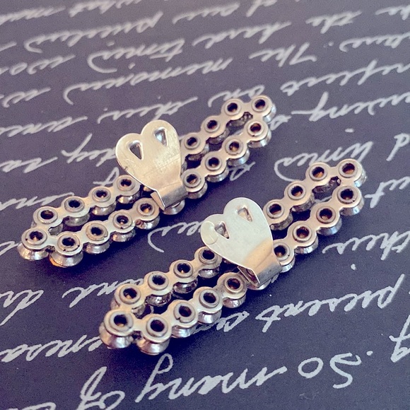 Rhinestone Shoe Clips, Vintage 1950s! - Picture 4 of 5